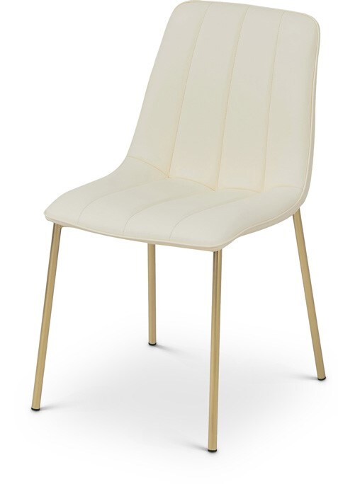 Meridian Furniture - Isla Cream Vegan Leather Dining Chair (Set of 2) - 529Cream-C veiw 1