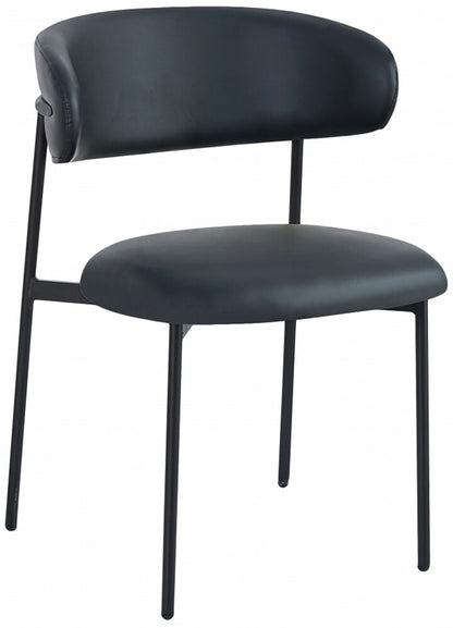 Meridian Furniture - Lupita Black Vegan Leather Dining Chair (Set of 2) - 760Black-C veiw 1