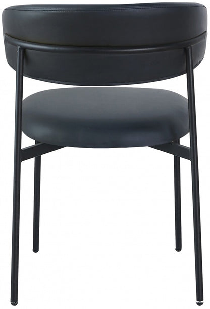 Meridian Furniture - Lupita Black Vegan Leather Dining Chair (Set of 2) - 760Black-C veiw 3