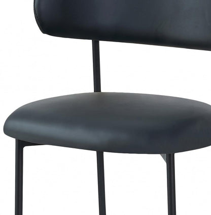 Meridian Furniture - Lupita Black Vegan Leather Dining Chair (Set of 2) - 760Black-C veiw 4