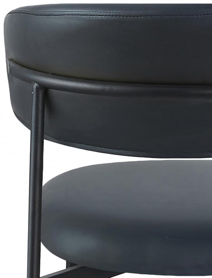 Meridian Furniture - Lupita Black Vegan Leather Dining Chair (Set of 2) - 760Black-C veiw 5