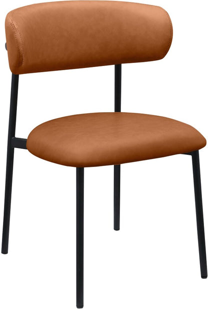 Meridian Furniture - Lupita Cognac Vegan Leather Dining Chair (Set of 2) - 760Cognac-C veiw 1