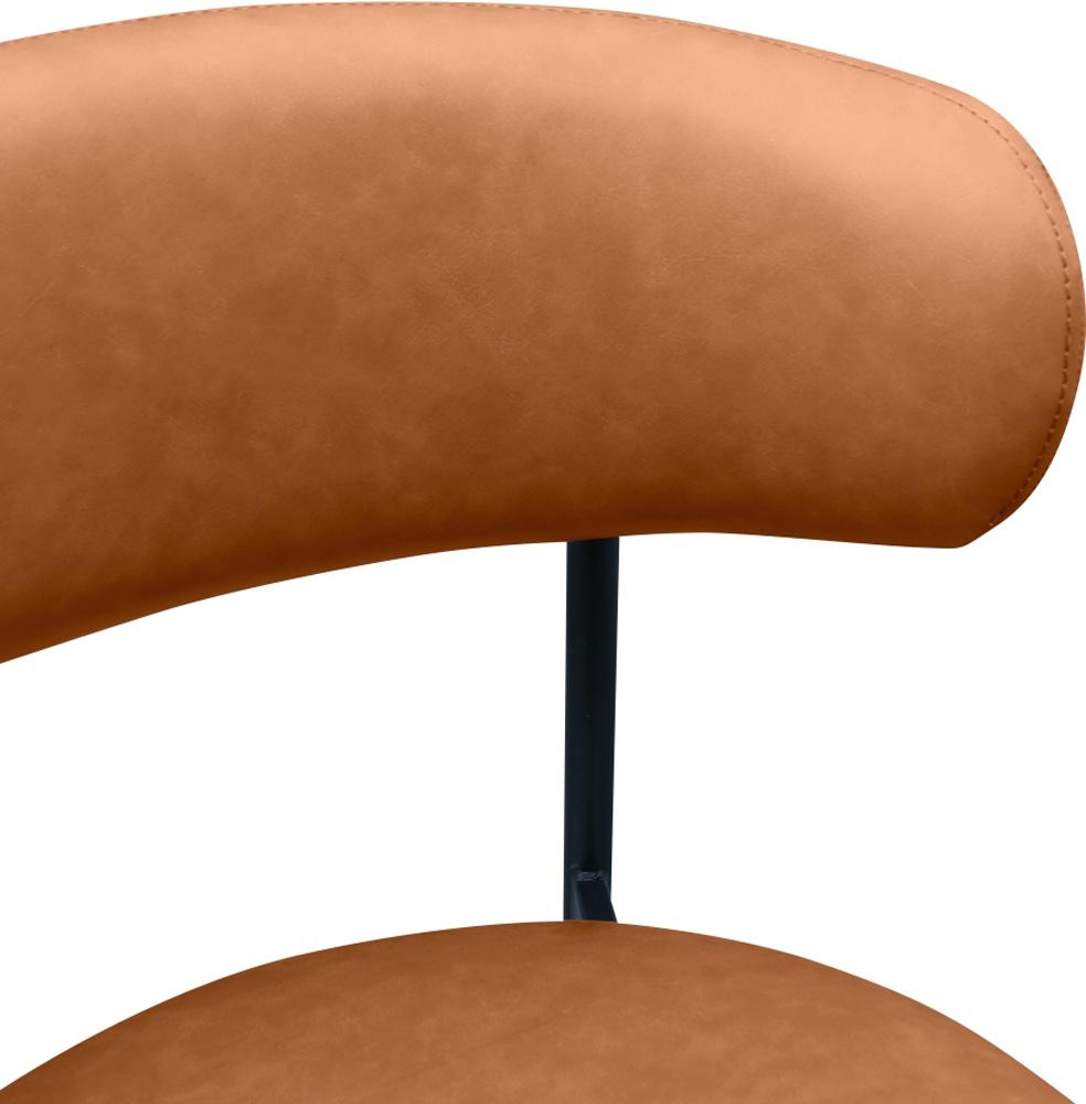 Meridian Furniture - Lupita Cognac Vegan Leather Dining Chair (Set of 2) - 760Cognac-C veiw 5