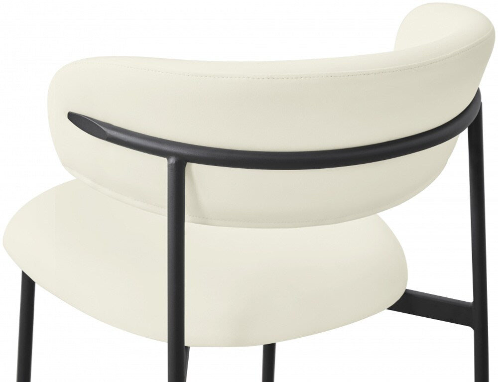 Meridian Furniture - Lupita Cream Vegan Leather Dining Chair (Set of 2) - 760Cream-C veiw 5