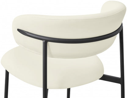 Meridian Furniture - Lupita Cream Vegan Leather Dining Chair (Set of 2) - 760Cream-C veiw 5
