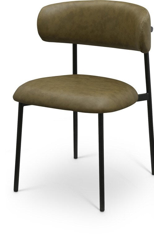 Meridian Furniture - Lupita Olive Vegan Leather Dining Chair (Set of 2) - 760Olive-C veiw 1