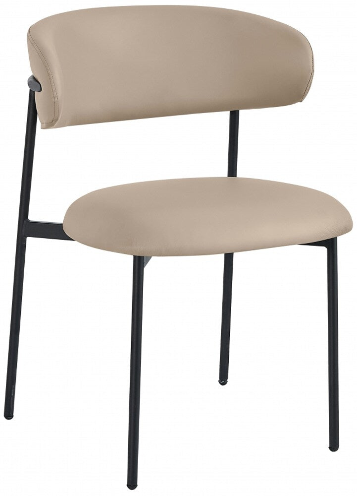 Meridian Furniture - Lupita Taupe Vegan Leather Dining Chair (Set of 2) - 760Taupe-C veiw 1