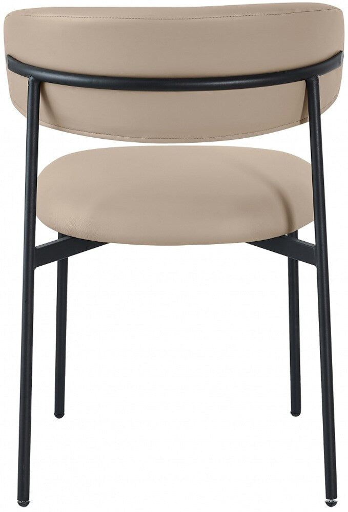 Meridian Furniture - Lupita Taupe Vegan Leather Dining Chair (Set of 2) - 760Taupe-C veiw 3