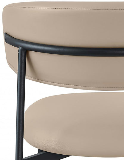 Meridian Furniture - Lupita Taupe Vegan Leather Dining Chair (Set of 2) - 760Taupe-C veiw 4