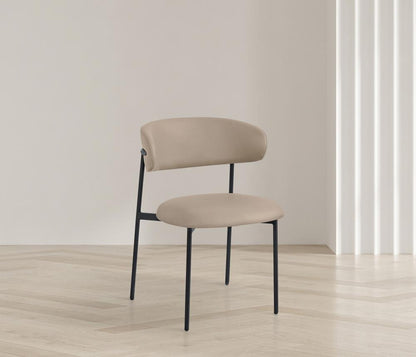 Meridian Furniture - Lupita Taupe Vegan Leather Dining Chair (Set of 2) - 760Taupe-C veiw 5