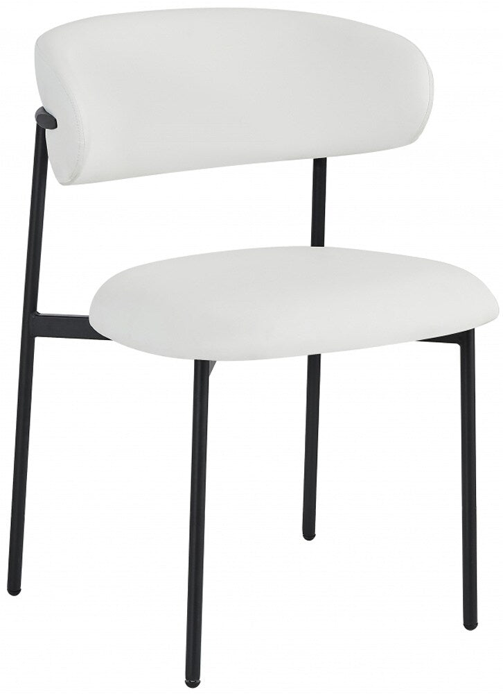 Meridian Furniture - Lupita White Vegan Leather Dining Chair (Set of 2) - 760White-C veiw 1