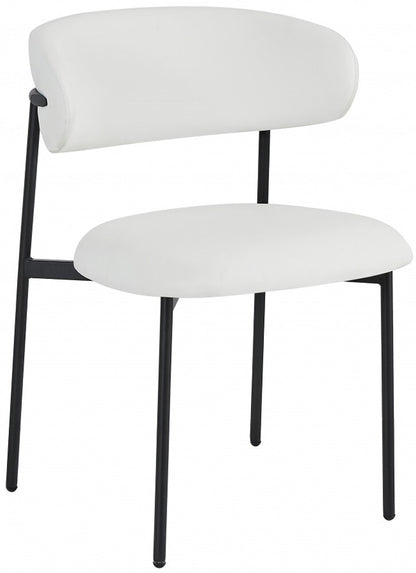 Meridian Furniture - Lupita White Vegan Leather Dining Chair (Set of 2) - 760White-C veiw 1