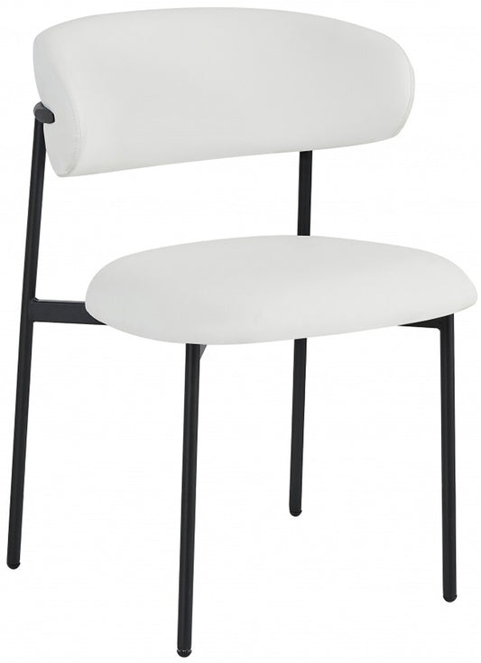 Meridian Furniture - Lupita White Vegan Leather Dining Chair (Set of 2) - 760White-C veiw 1