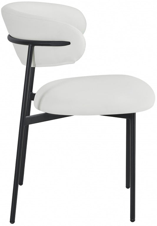 Meridian Furniture - Lupita White Vegan Leather Dining Chair (Set of 2) - 760White-C veiw 2