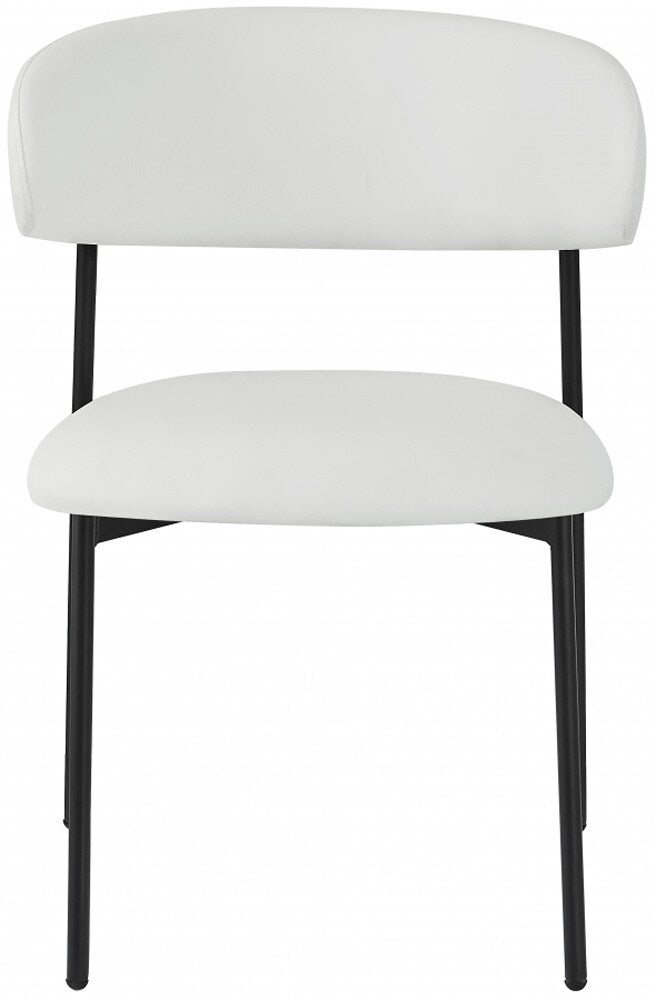 Meridian Furniture - Lupita White Vegan Leather Dining Chair (Set of 2) - 760White-C veiw 3