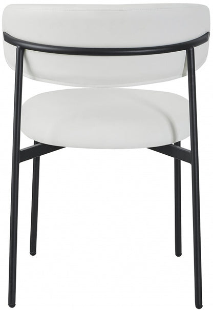 Meridian Furniture - Lupita White Vegan Leather Dining Chair (Set of 2) - 760White-C veiw 4