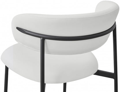 Meridian Furniture - Lupita White Vegan Leather Dining Chair (Set of 2) - 760White-C veiw 5