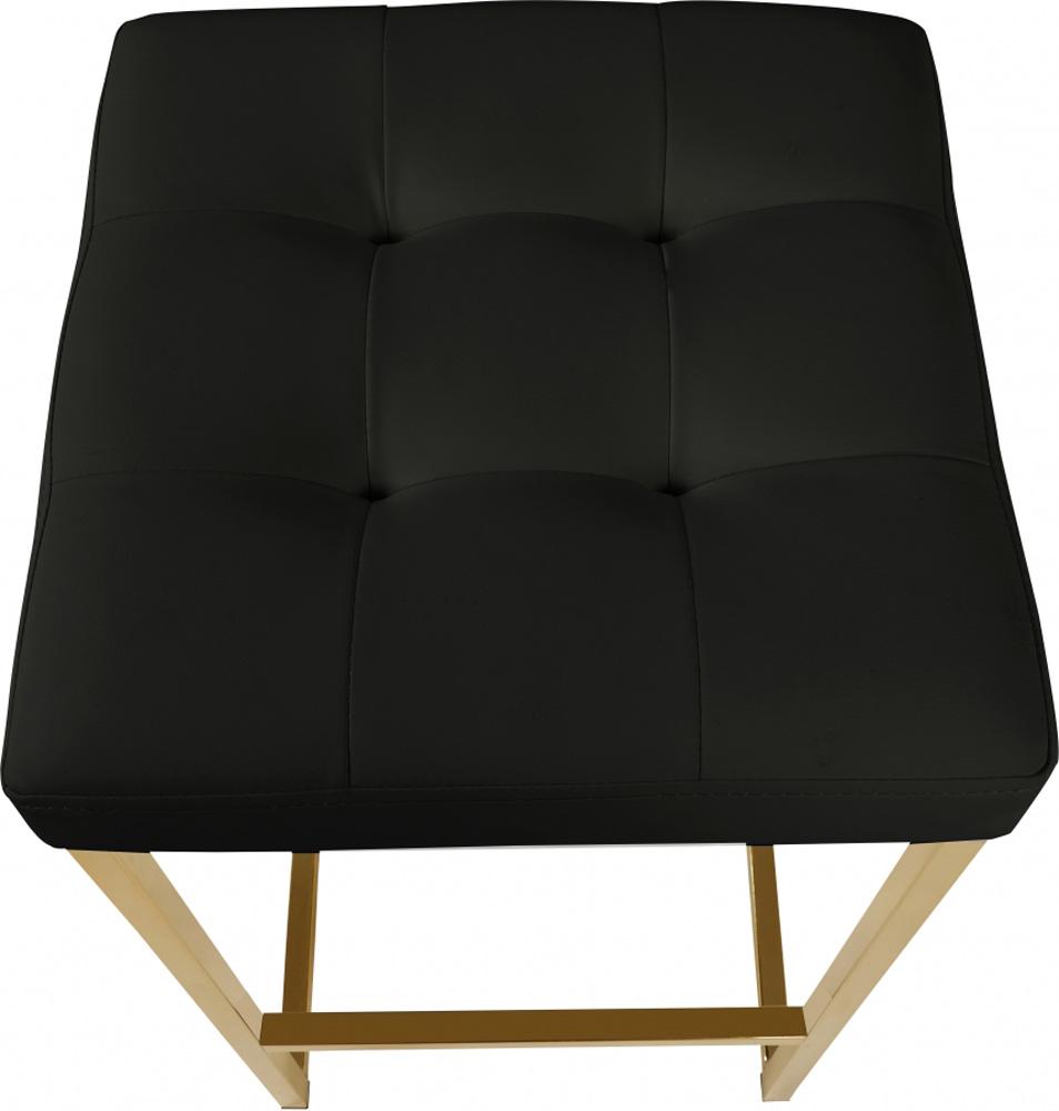 Meridian Furniture - Nicola Black Vegan Leather Stool (Set of 2) - 907Black-C veiw 2