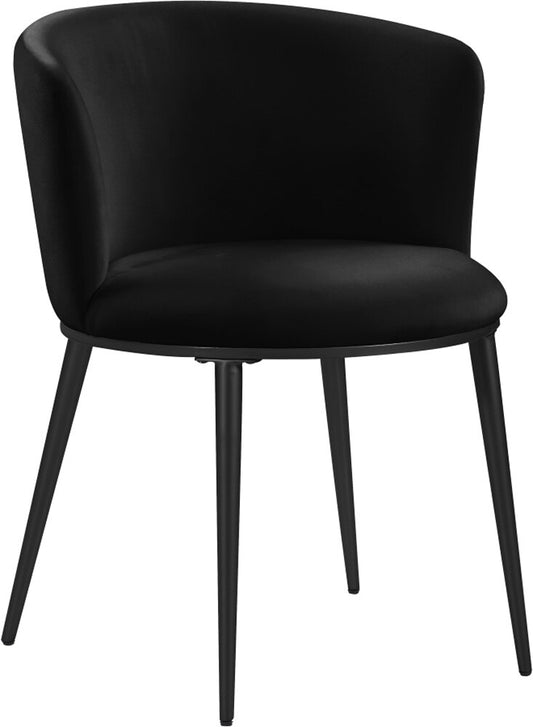 Meridian Furniture - Skylar Black Velvet Dining Chair (Set of 2) - 966Black-C veiw 1