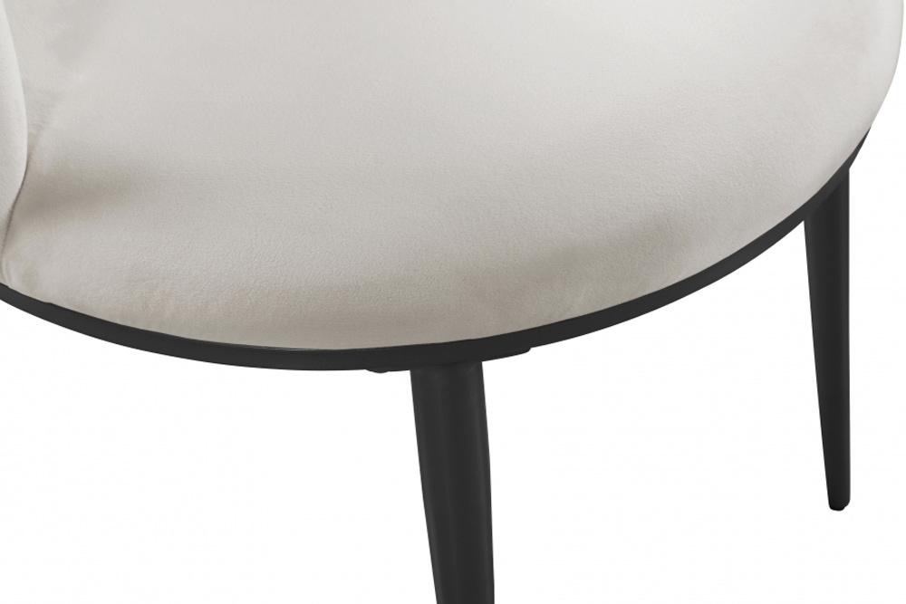 Meridian Furniture - Skylar Cream Velvet Dining Chair (Set of 2) - 966Cream-C veiw 5