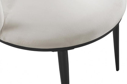 Meridian Furniture - Skylar Cream Velvet Dining Chair (Set of 2) - 966Cream-C veiw 5