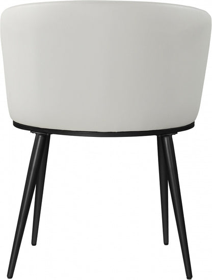 Meridian Furniture - Skylar White Vegan Leather Dining Chair (Set of 2) - 966White-C veiw 2