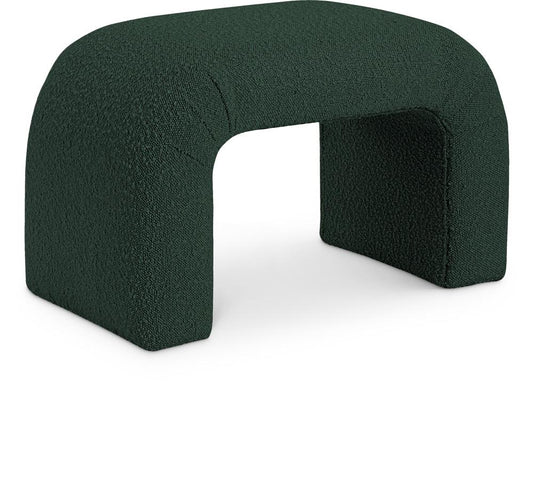 Meridian Furniture - Niagara Green Boucle Fabric Bench - 169Green veiw 1