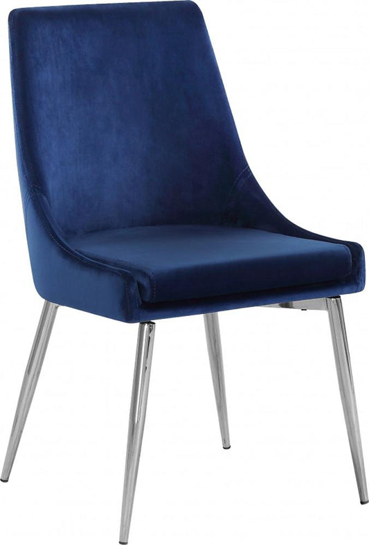 Meridian Furniture - Karina Navy Velvet Dining Chair (Set of 2) - 784Navy-C veiw 1