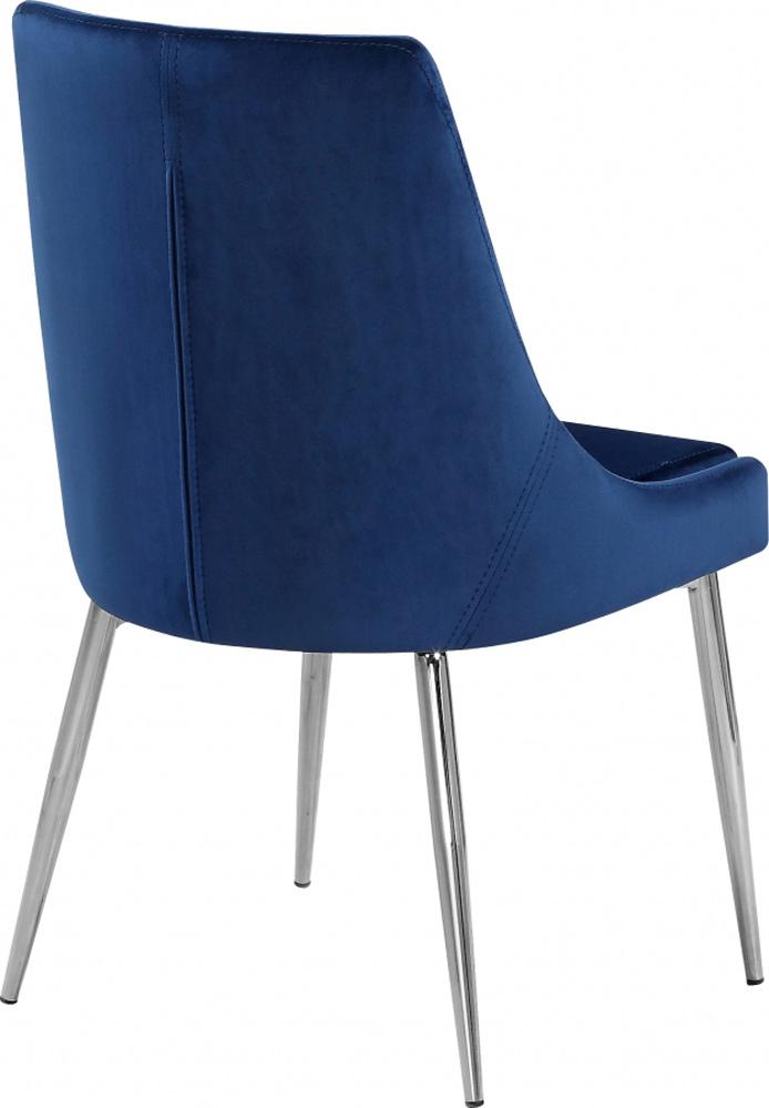 Meridian Furniture - Karina Navy Velvet Dining Chair (Set of 2) - 784Navy-C veiw 3