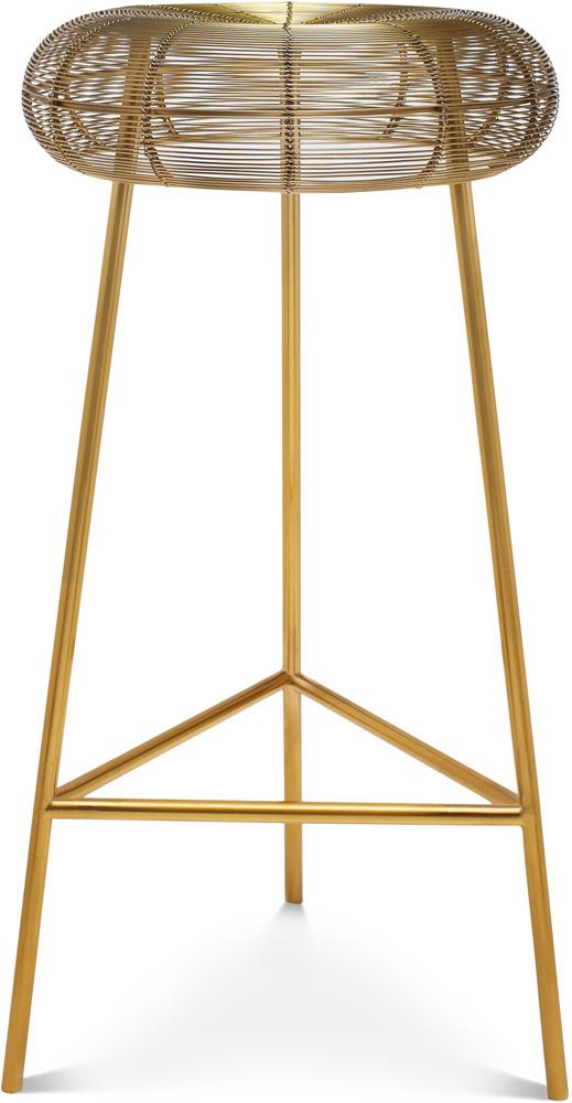 Meridian Furniture - Tuscany Gold Metal Bar Stool - 964Gold veiw 1