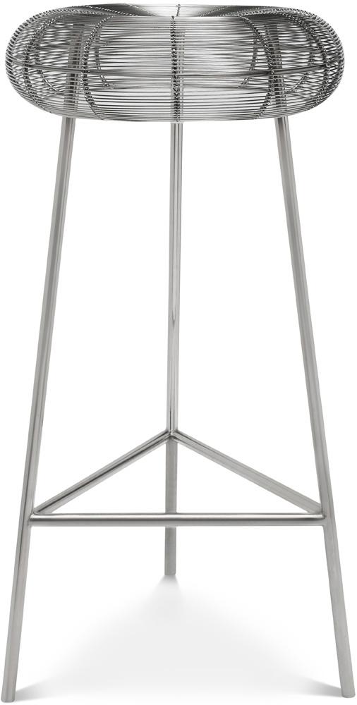 Meridian Furniture - Tuscany Silver Metal Bar Stool - 964Silver veiw 1