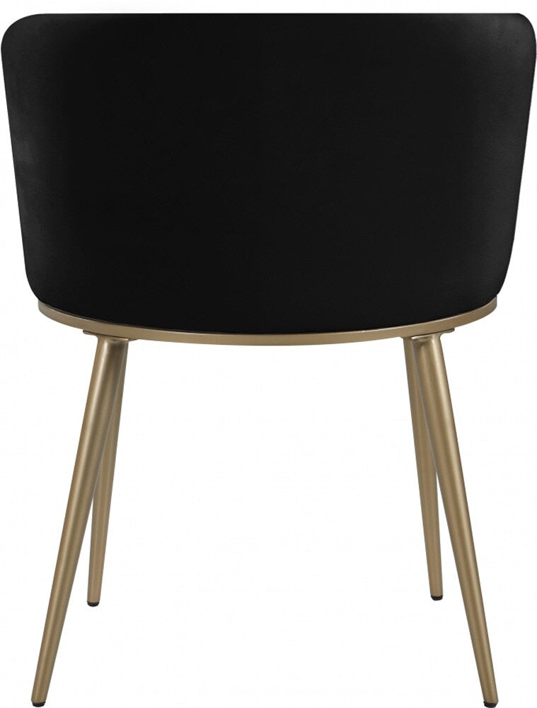 Meridian Furniture - Skylar Black Velvet Dining Chair (Set of 2) - 965Black-C veiw 4