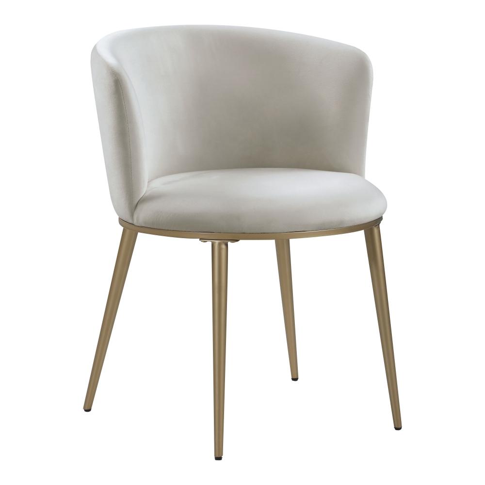 Meridian Furniture - Skylar Cream Velvet Dining Chair (Set of 2) - 965Cream-C veiw 1