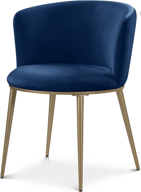 Meridian Furniture - Skylar Navy Velvet Dining Chair (Set of 2) - 965Navy-C veiw 1