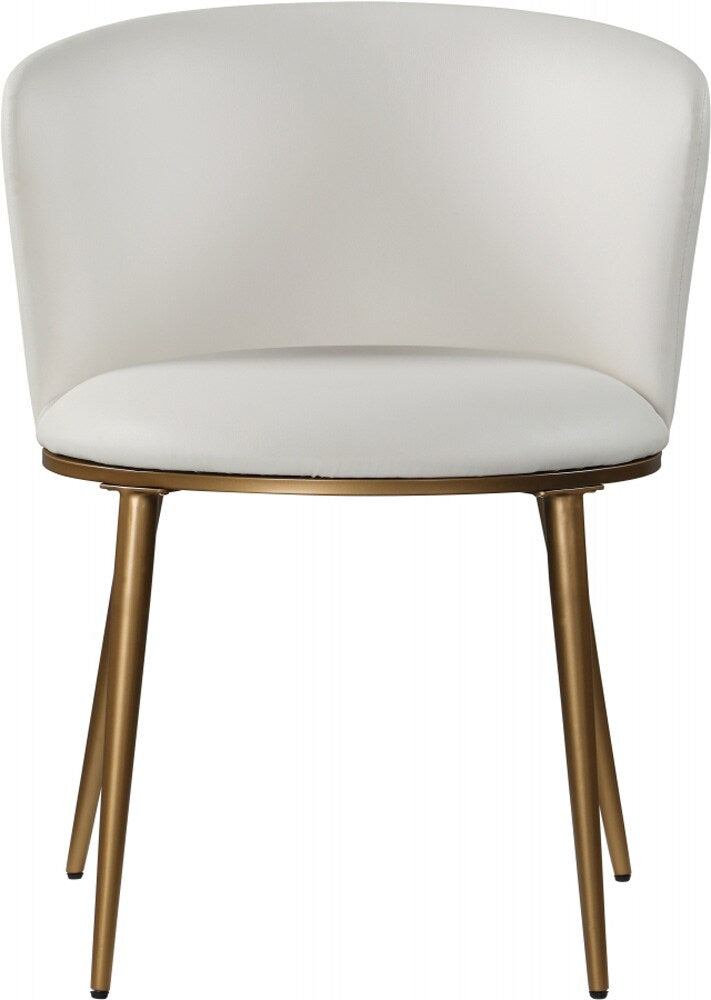 Meridian Furniture - Skylar White Vegan Leather Dining Chair (Set of 2) - 965White-C veiw 3