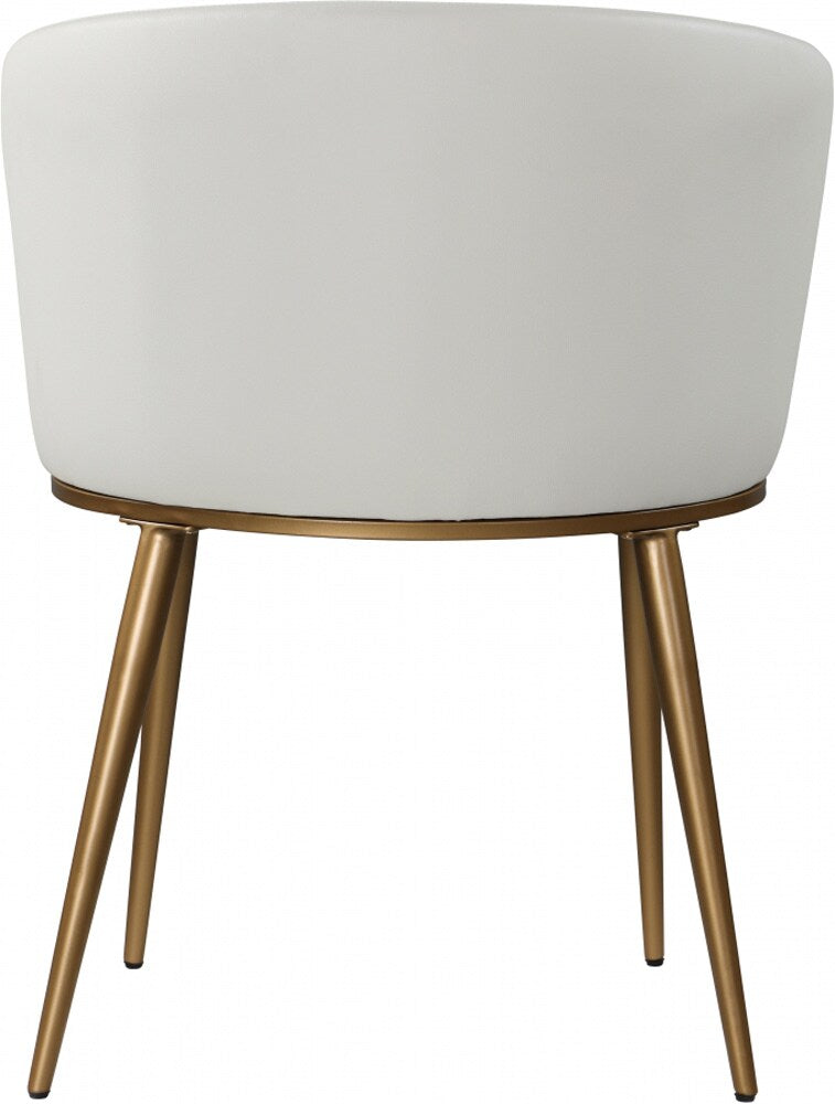 Meridian Furniture - Skylar White Vegan Leather Dining Chair (Set of 2) - 965White-C veiw 4
