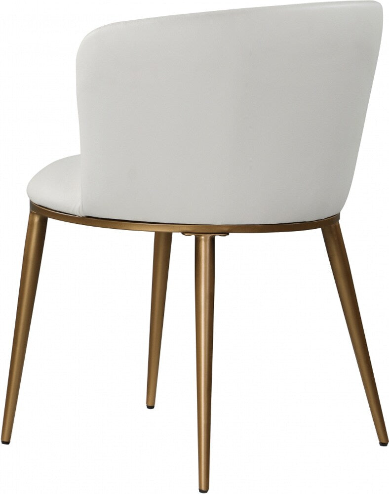 Meridian Furniture - Skylar White Vegan Leather Dining Chair (Set of 2) - 965White-C veiw 5