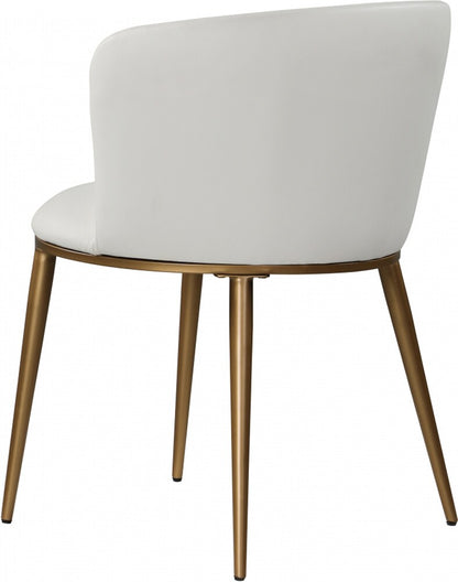 Meridian Furniture - Skylar White Vegan Leather Dining Chair (Set of 2) - 965White-C veiw 5