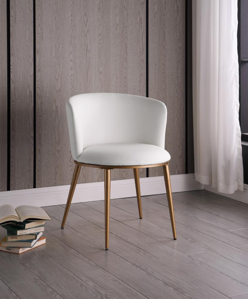Meridian Furniture - Skylar White Vegan Leather Dining Chair (Set of 2) - 965White-C veiw 6