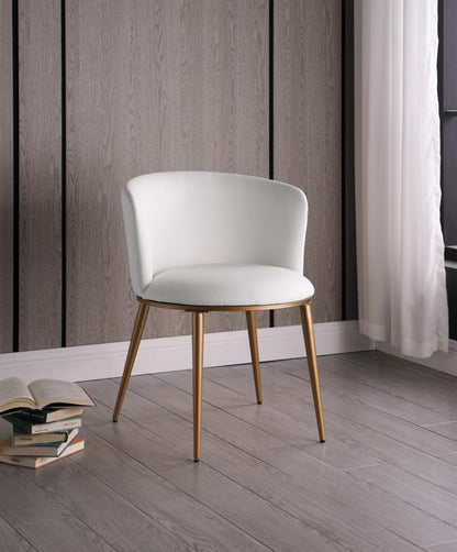Meridian Furniture - Skylar White Vegan Leather Dining Chair (Set of 2) - 965White-C veiw 6