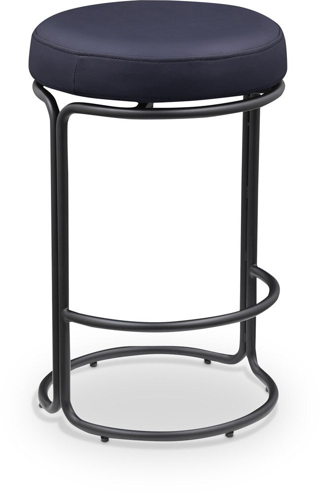Meridian Furniture - Madison Black Vegan Leather Counter Stool (Set of 2) - 984Black-C veiw 1