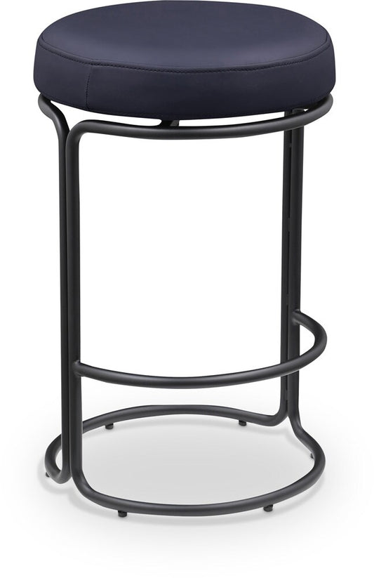Meridian Furniture - Madison Black Vegan Leather Counter Stool (Set of 2) - 984Black-C veiw 1