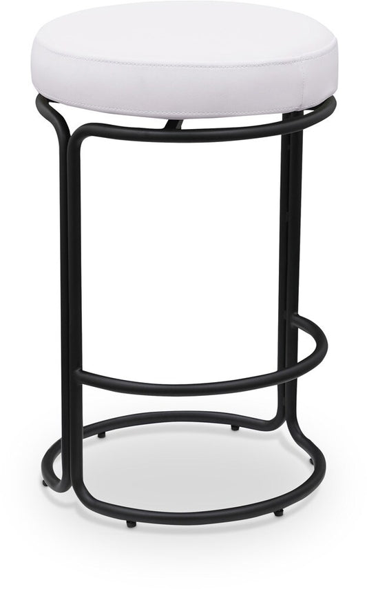 Meridian Furniture - Madison Cream Vegan Leather Counter Stool (Set of 2) - 984Cream-C veiw 1
