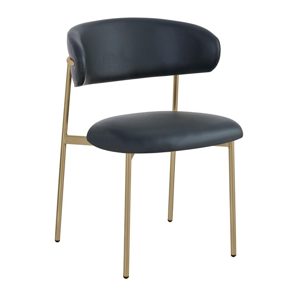 Meridian Furniture - Lupita Black Vegan Leather Dining Chair (Set of 2) - 759Black-C veiw 1