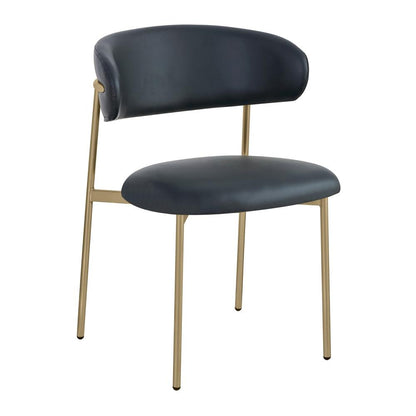 Meridian Furniture - Lupita Black Vegan Leather Dining Chair (Set of 2) - 759Black-C veiw 1