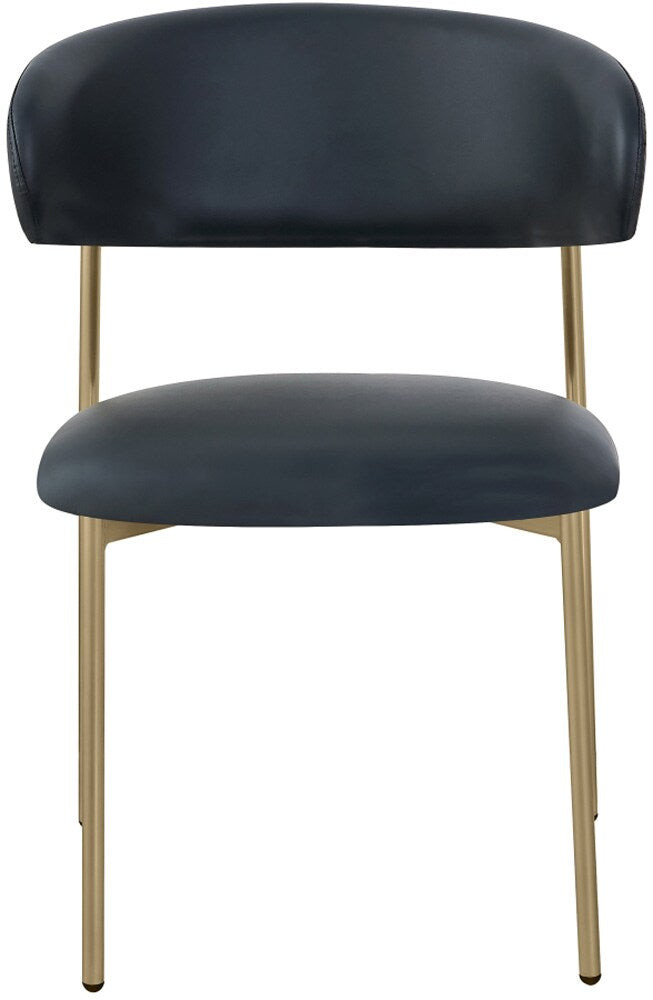 Meridian Furniture - Lupita Black Vegan Leather Dining Chair (Set of 2) - 759Black-C veiw 3