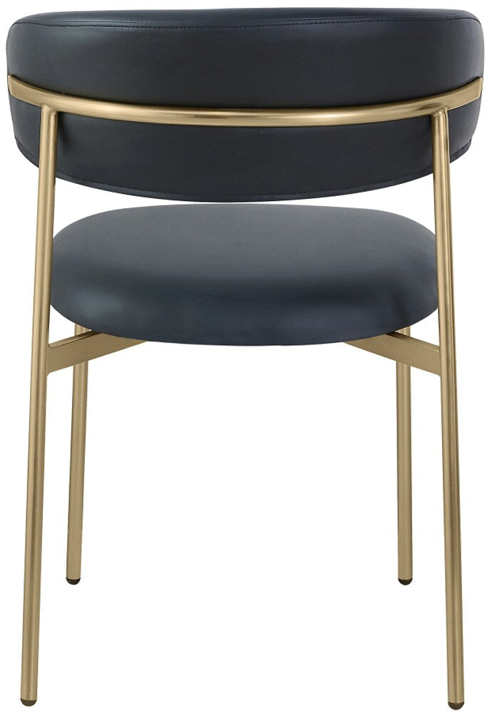 Meridian Furniture - Lupita Black Vegan Leather Dining Chair (Set of 2) - 759Black-C veiw 4