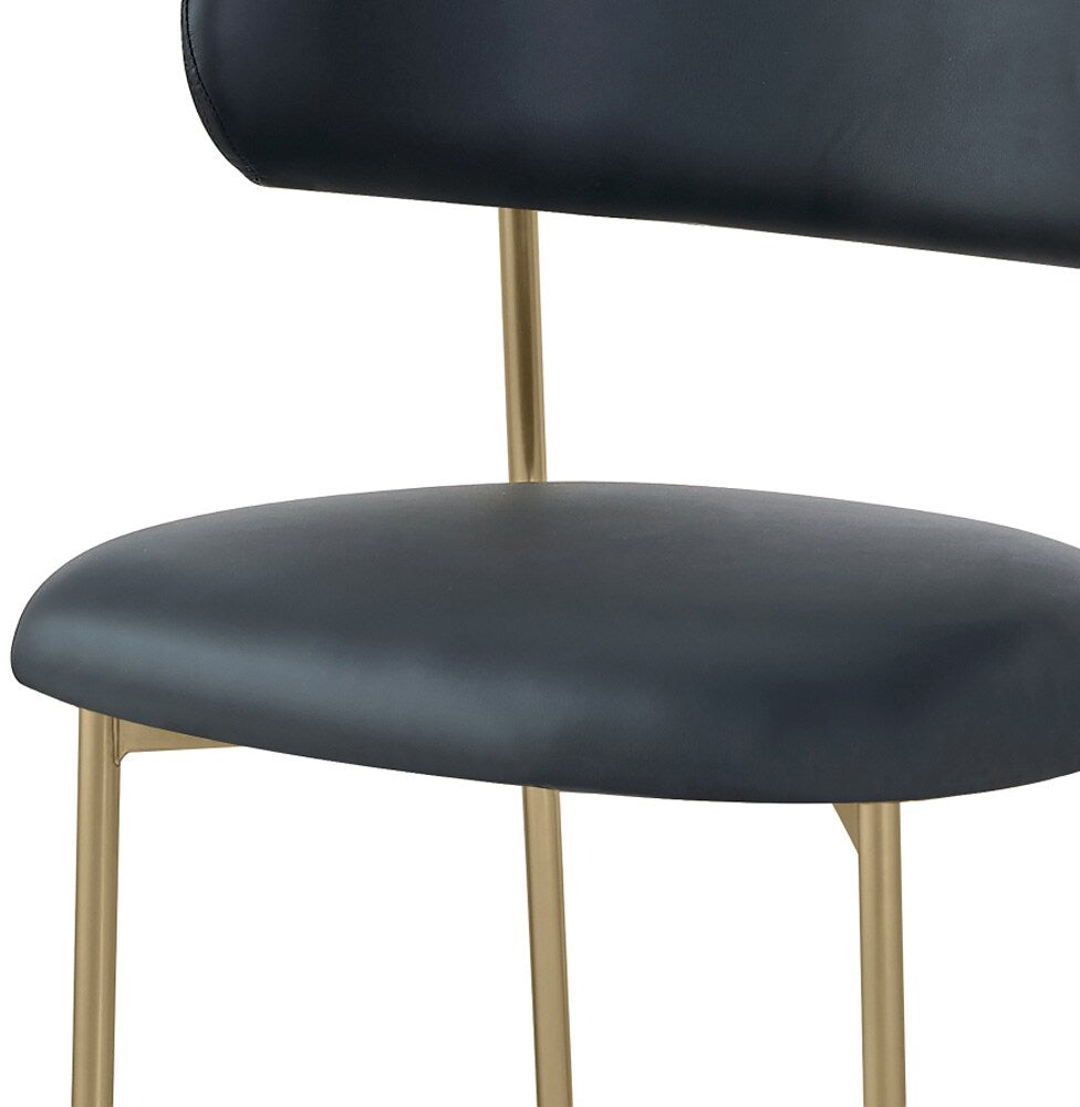 Meridian Furniture - Lupita Black Vegan Leather Dining Chair (Set of 2) - 759Black-C veiw 5