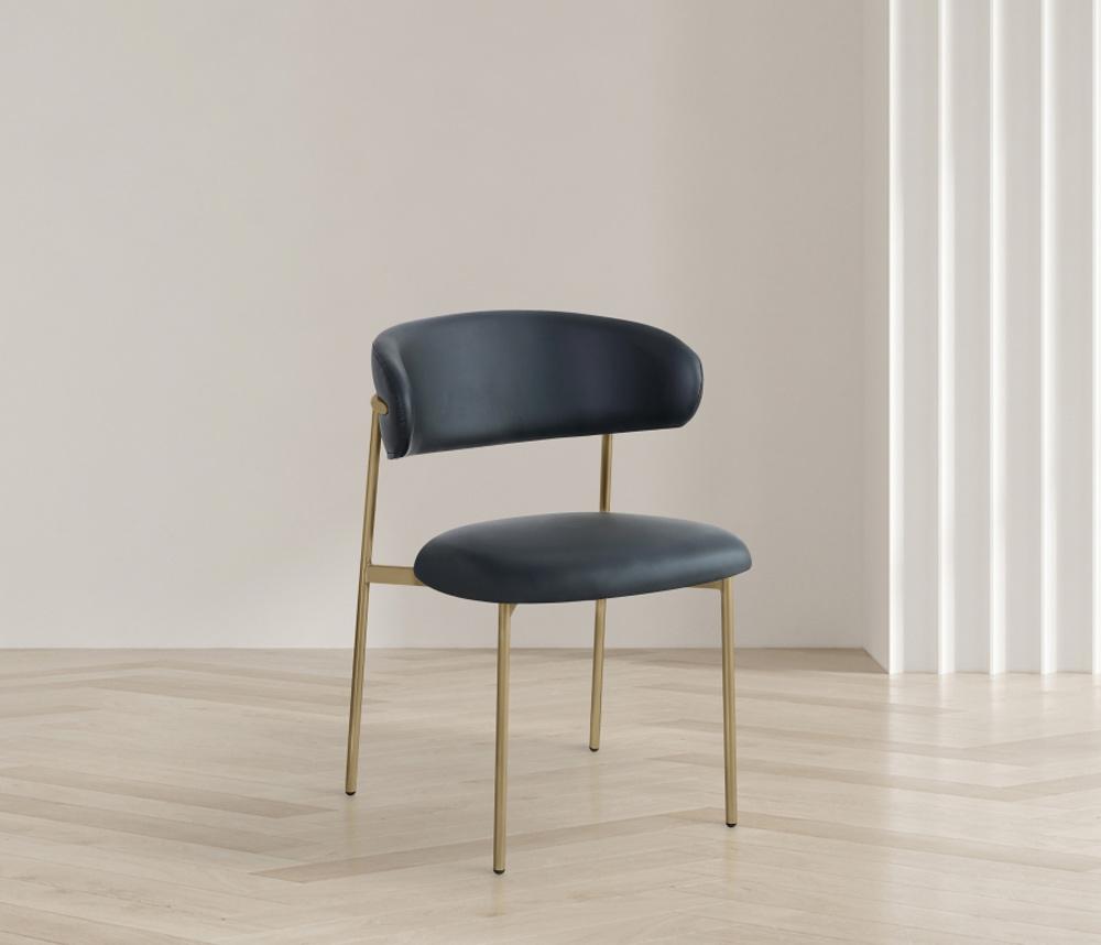 Meridian Furniture - Lupita Black Vegan Leather Dining Chair (Set of 2) - 759Black-C veiw 6