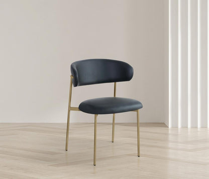 Meridian Furniture - Lupita Black Vegan Leather Dining Chair (Set of 2) - 759Black-C veiw 6